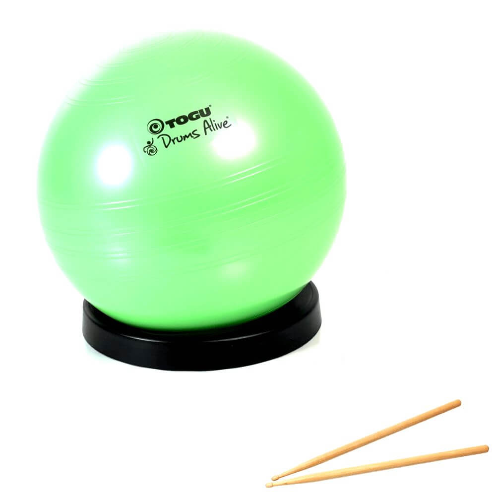 Drums Alive® Ball mit Drums Alive Sticks und Ballschale